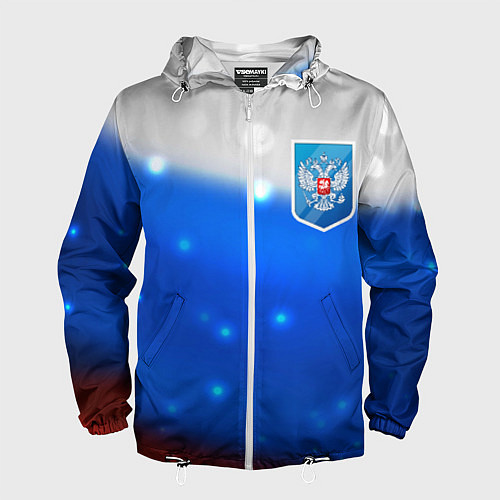 Мужская ветровка Герб России Blue / 3D-Белый – фото 1