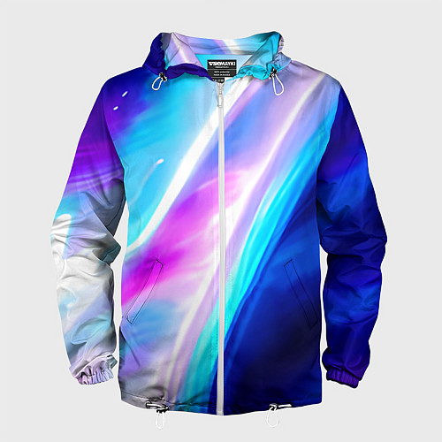 Мужская ветровка Звездная вспышка / 3D-Белый – фото 1