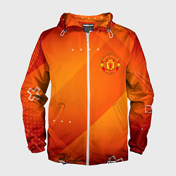 Ветровка с капюшоном мужская Manchester united Абстракция спорт, цвет: 3D-белый