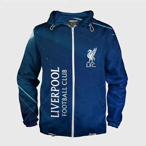 Мужская ветровка Liverpool Соты Абстракция / 3D-Белый – фото 1