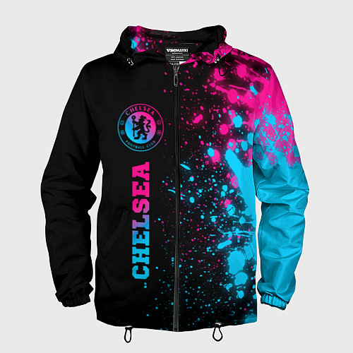 Мужская ветровка Chelsea - neon gradient: по-вертикали / 3D-Черный – фото 1