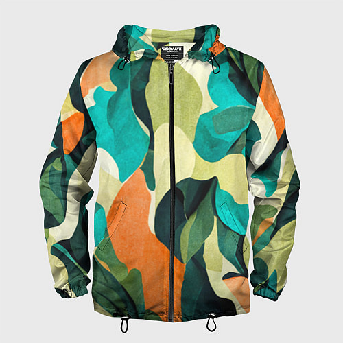 Мужская ветровка Multicoloured camouflage / 3D-Черный – фото 1