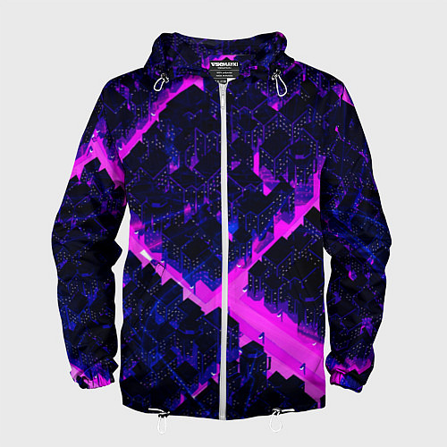 Мужская ветровка Спящий город / 3D-Белый – фото 1