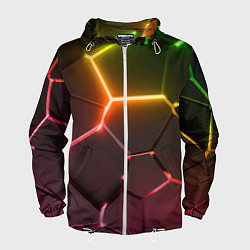 Мужская ветровка Неоновые радужные плиты