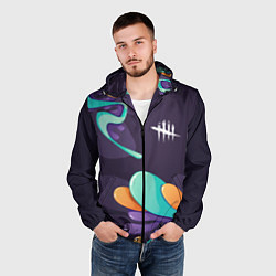 Ветровка с капюшоном мужская Dead by Daylight graffity splash, цвет: 3D-черный — фото 2