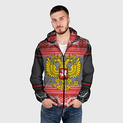 Ветровка с капюшоном мужская Россия будущего, цвет: 3D-черный — фото 2