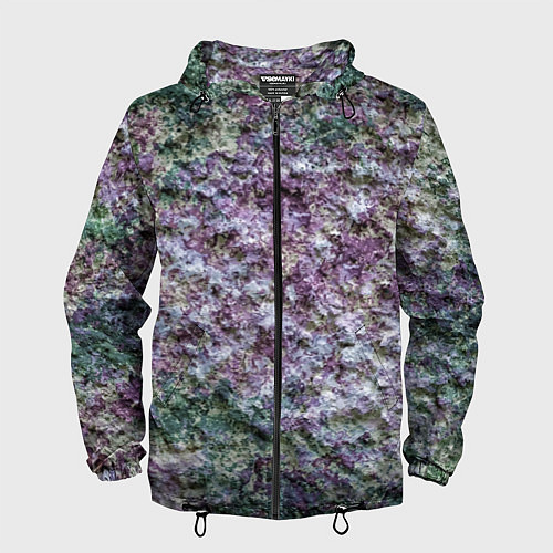 Мужская ветровка Текстура необработанного гранита / 3D-Черный – фото 1