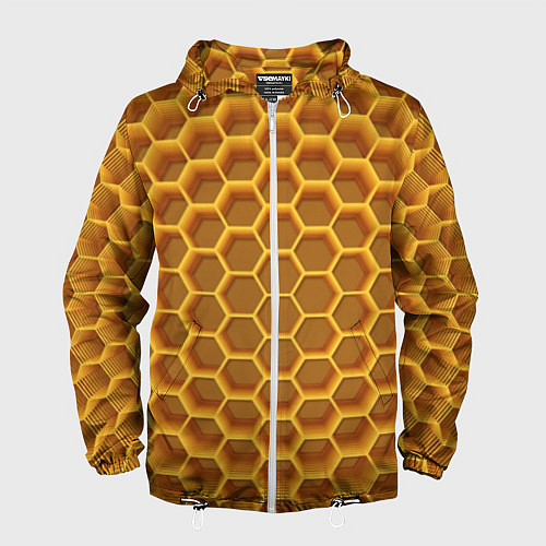 Мужская ветровка Volumetric honeycombs / 3D-Белый – фото 1