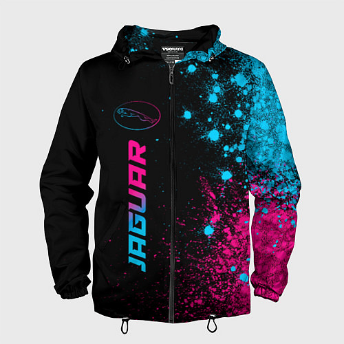 Мужская ветровка Jaguar - neon gradient: по-вертикали / 3D-Черный – фото 1