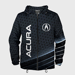 Ветровка с капюшоном мужская Acura карбон, цвет: 3D-черный