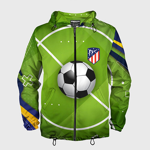 Мужская ветровка Atletico madrid Мяч / 3D-Черный – фото 1