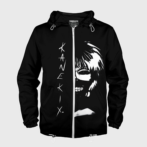 Мужская ветровка Tokyo Ghoul Kaneki Ken - anime / 3D-Белый – фото 1