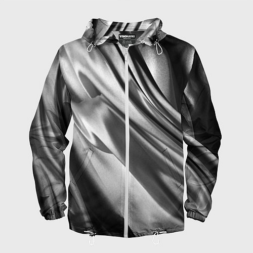 Мужская ветровка Объёмный сатин - текстура / 3D-Белый – фото 1