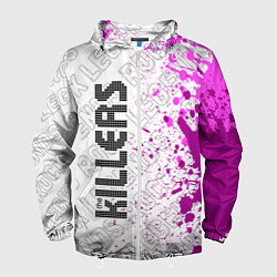 Ветровка с капюшоном мужская The Killers rock legends: по-вертикали, цвет: 3D-белый