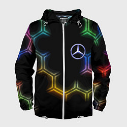 Мужская ветровка Mercedes - neon pattern