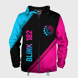 Мужская ветровка Blink 182 - neon gradient: надпись, символ