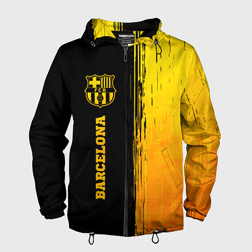 Мужская ветровка Barcelona - gold gradient: по-вертикали / 3D-Черный – фото 1
