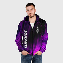 Ветровка с капюшоном мужская Slipknot violet plasma, цвет: 3D-черный — фото 2