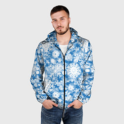 Ветровка с капюшоном мужская Снежок, цвет: 3D-черный — фото 2