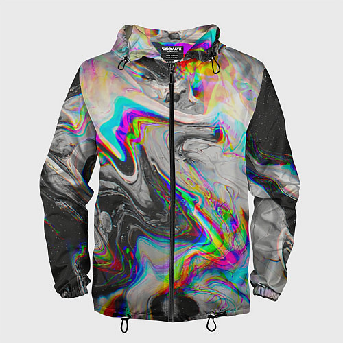 Мужская ветровка Abstract digital / 3D-Черный – фото 1
