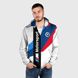 Ветровка с капюшоном мужская Bmw - мотоспорт, цвет: 3D-черный — фото 2