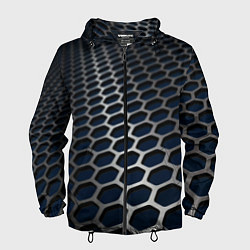 Ветровка с капюшоном мужская Металическая бронь, цвет: 3D-черный