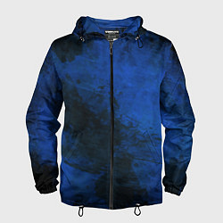 Ветровка с капюшоном мужская Синий дым, цвет: 3D-черный