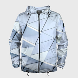 Ветровка с капюшоном мужская Metalic triangle stiil, цвет: 3D-черный