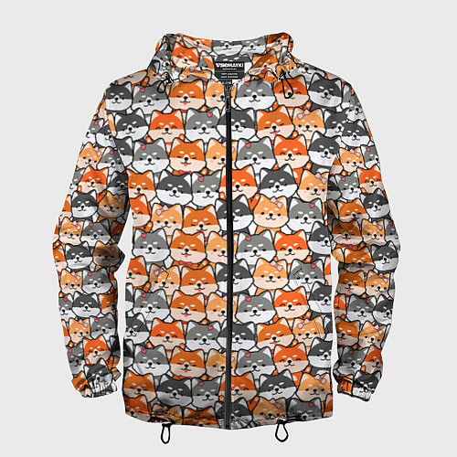 Мужская ветровка Dog pattern / 3D-Черный – фото 1