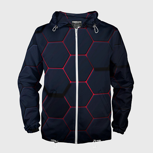 Мужская ветровка Светящиеся стальная броня / 3D-Белый – фото 1