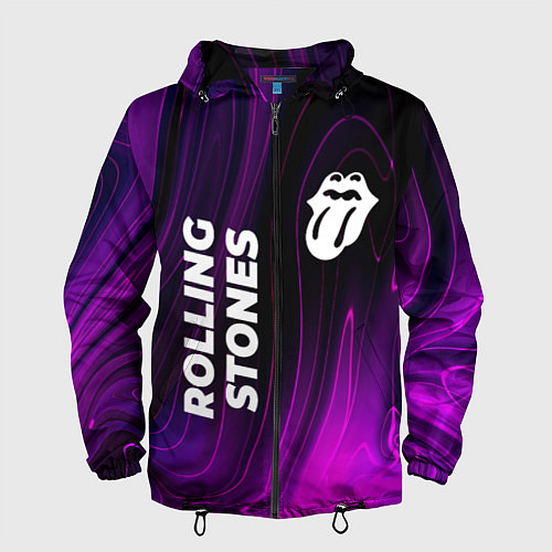 Мужская ветровка Rolling Stones violet plasma / 3D-Черный – фото 1