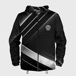 Ветровка с капюшоном мужская Volkswagen sign, цвет: 3D-черный