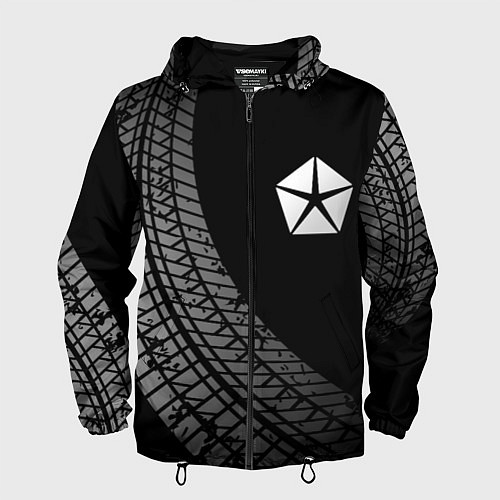 Мужская ветровка Jeep tire tracks / 3D-Черный – фото 1
