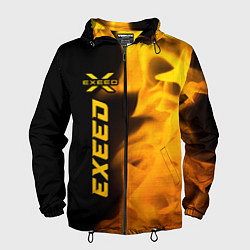 Ветровка с капюшоном мужская Exeed - gold gradient: по-вертикали, цвет: 3D-черный