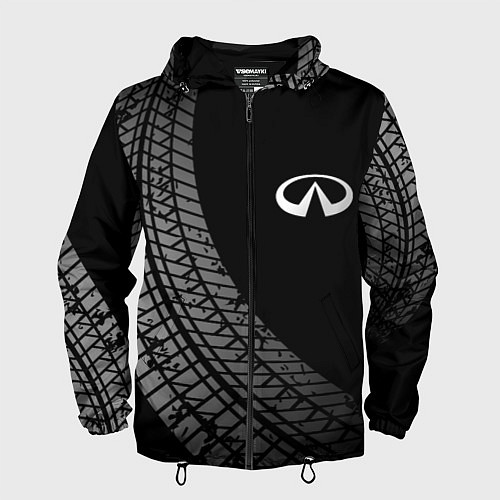 Мужская ветровка Infiniti tire tracks / 3D-Черный – фото 1
