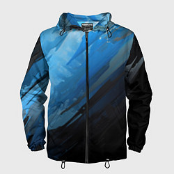 Ветровка с капюшоном мужская Black blue style, цвет: 3D-черный