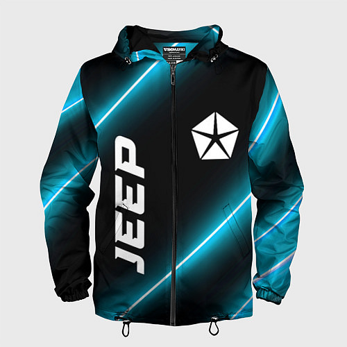 Мужская ветровка Jeep неоновые лампы / 3D-Черный – фото 1