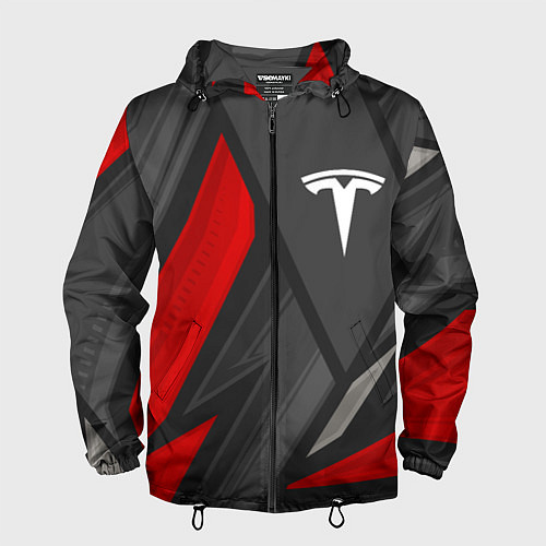 Мужская ветровка Tesla sports racing / 3D-Черный – фото 1