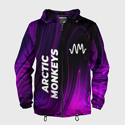 Ветровка с капюшоном мужская Arctic Monkeys violet plasma, цвет: 3D-черный