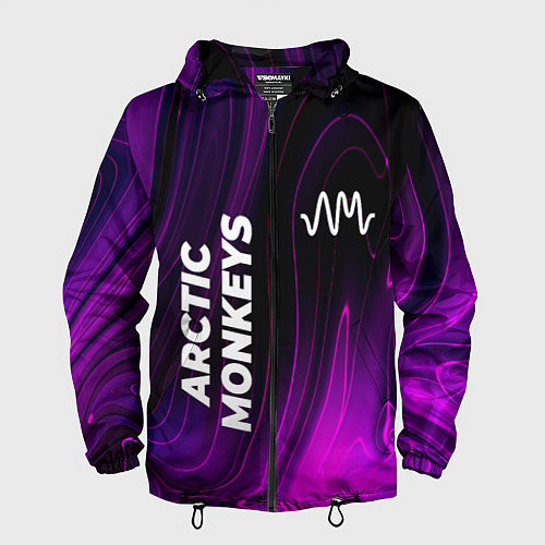 Мужская ветровка Arctic Monkeys violet plasma / 3D-Черный – фото 1