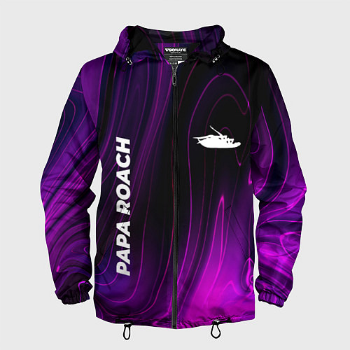 Мужская ветровка Papa Roach violet plasma / 3D-Черный – фото 1