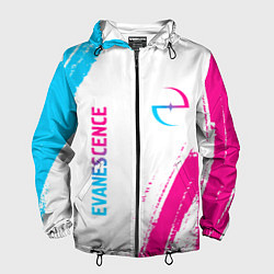 Мужская ветровка Evanescence neon gradient style: надпись, символ