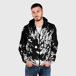 Ветровка с капюшоном мужская Dead inside sf, цвет: 3D-черный — фото 2
