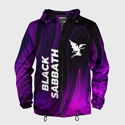 Ветровка с капюшоном мужская Black Sabbath violet plasma, цвет: 3D-черный