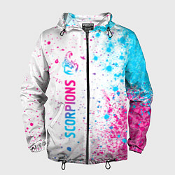 Мужская ветровка Scorpions neon gradient style: по-вертикали