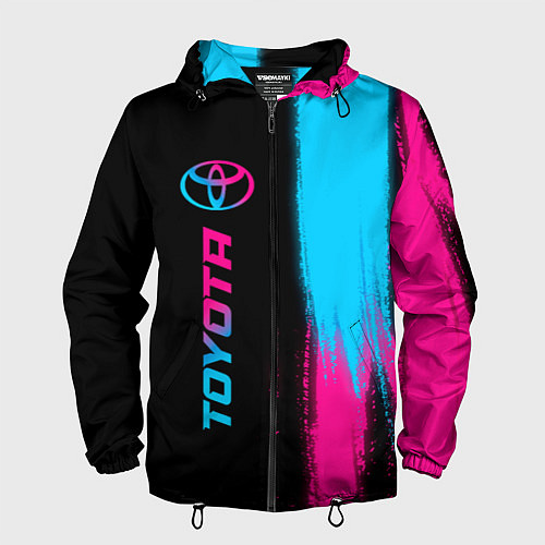 Мужская ветровка Toyota - neon gradient: по-вертикали / 3D-Черный – фото 1