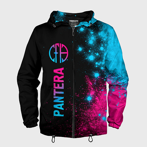 Мужская ветровка Pantera - neon gradient: по-вертикали / 3D-Черный – фото 1