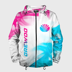 Мужская ветровка Daewoo neon gradient style: надпись, символ