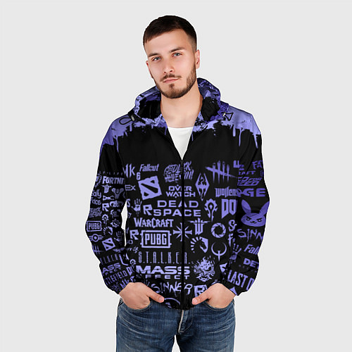 Мужская ветровка Games pattern / 3D-Черный – фото 3