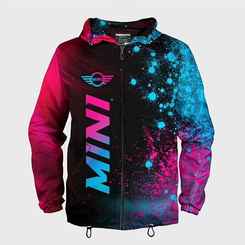 Мужская ветровка Mini - neon gradient: по-вертикали / 3D-Черный – фото 1